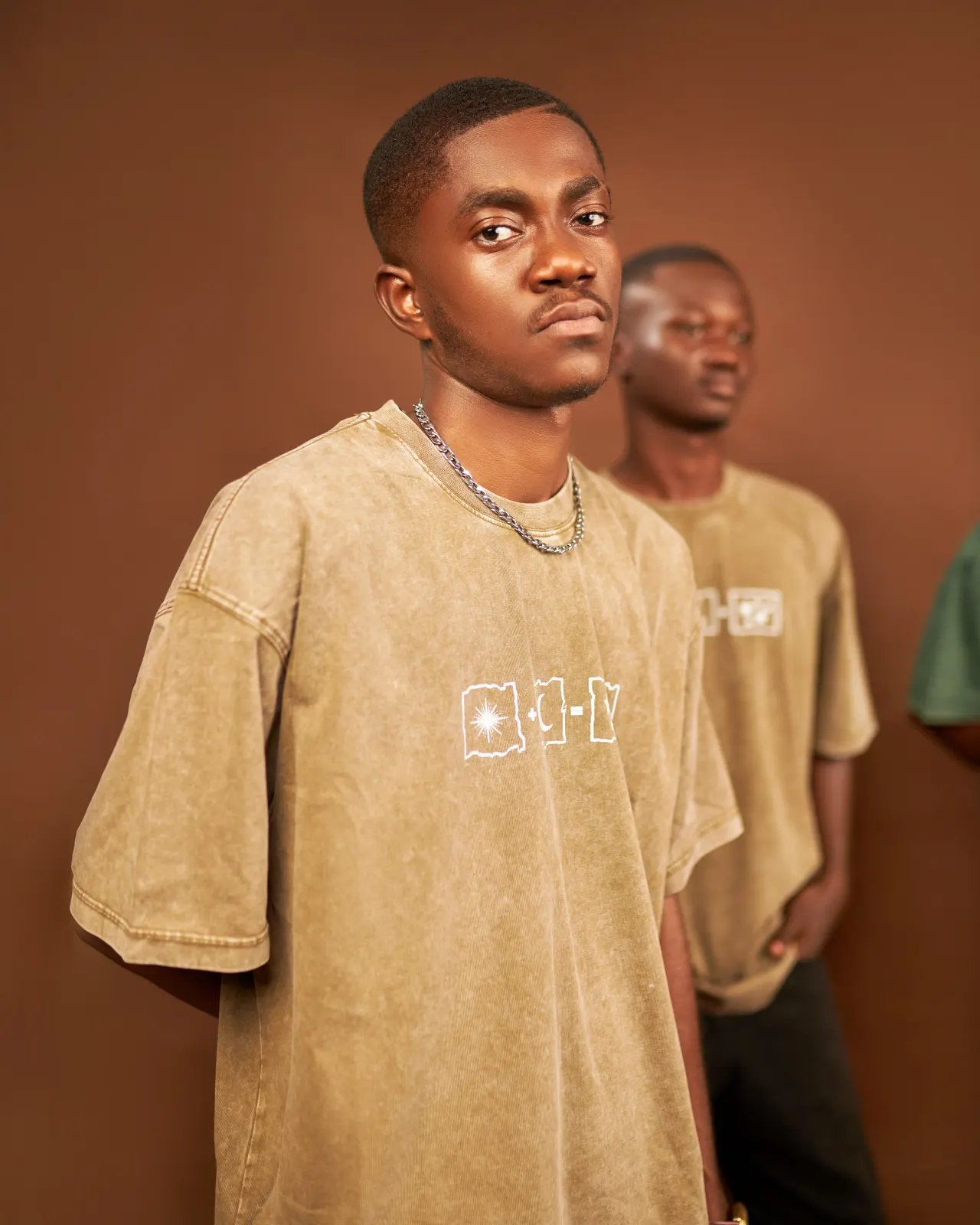 Kairova 224 Acid Wash Tee, Studio Portrait