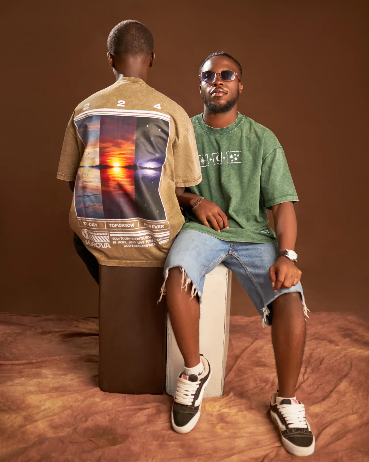 Kairova 224 Acid Wash & Olive, Contrast Duo Editorial